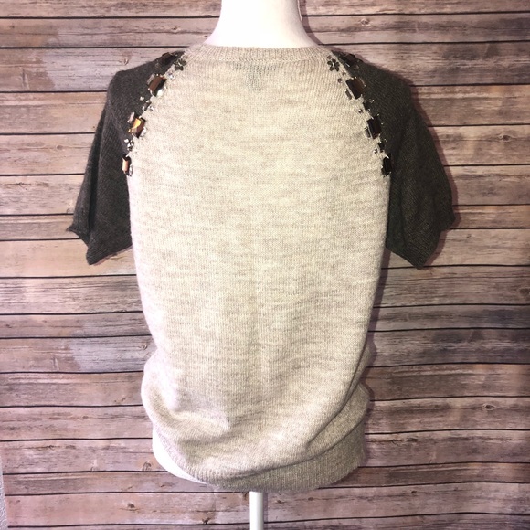J. Crew jeweled sweater tee alpaca merino wool s76 - Picture 5 of 8